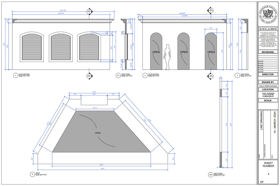 conceptual drafting for theatre