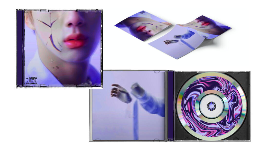 CD Jewel Case mock-up concept design based on JIN of BTS