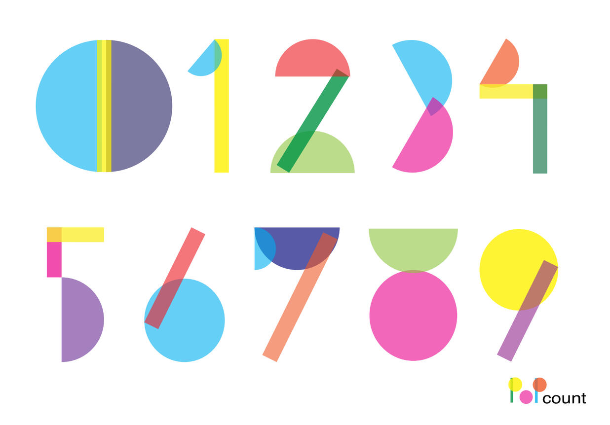 &quot;PoP Count&quot;- numerical typography design based on pop art